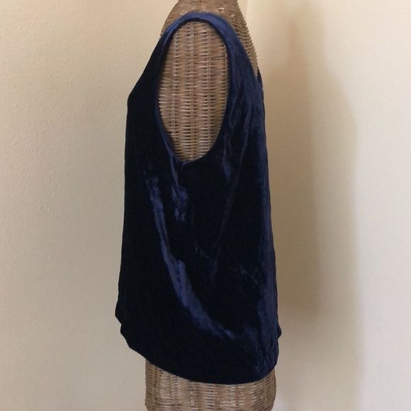 J. Crew Velvet Tank Top - Navy - 4 - Picture 3 of 10